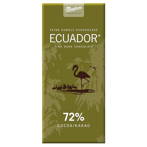Meybona Urspungs Schokolade Zartbitter | Ecuador | 72% Kakao | Single Origin | Manufaktur aus Deutschland | Bean to Bar | Edel-Schokoladen Geschenk 10 x 100g Großpackung von Meybona