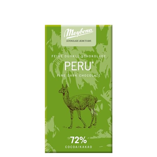 Meybona Urspungs Schokolade Zartbitter | Peru | 72% Kakao | Single Origin | Manufaktur aus Deutschland | Bean to Bar | Edel-Schokoladen Geschenk 18 x 40g Großpackung von Meybona