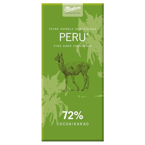 Meybona Urspungs Schokolade Zartbitter | Peru | 72% Kakao | Single Origin | Manufaktur aus Deutschland | Bean to Bar | Edel-Schokoladen Geschenk 10 x 100g Großpackung von Meybona