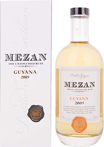 Mezan Single Distillery Guyana Rum mit Geschenkverpackung (1 x 0.7 l) von Mezan