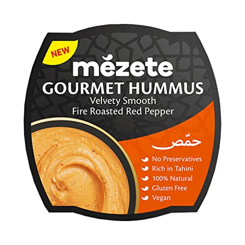 Mezete Original Hummus mit Sonnengetrockneten gerösteter Paprika – Vegan & Glutenfrei 1x 215g von mézete
