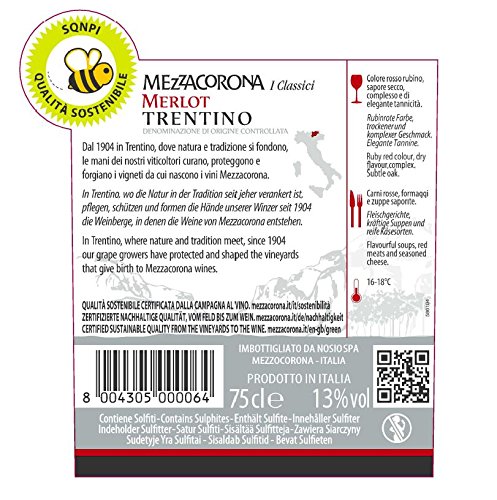 MEZZACORONA Merlot Trentino DOC (6 x 0,75L) von Mezzacorona