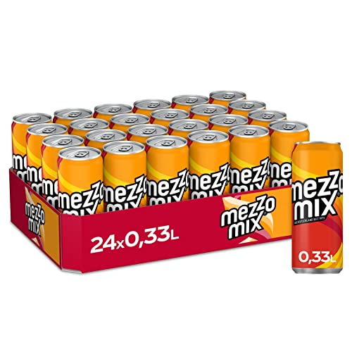 Mezzo Mix - prickelnd-erfrischendes Mischgetränk aus Cola und Orange - Softdrink in stylischen Einweg Dosen (24 x 330 ml) von Mezzo Mix