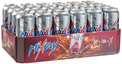 Mixery Cola + X Biermischgetränk, 24er Pack, EINWEG (24 x 500ml) von Mixery