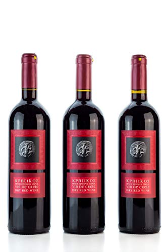3x 750ml Vin de Crete Rotwein trocken 12% Michalakis kretischer roter Wein griechischer Tafelwein im 3er Set + 10ml Olivenöl zum testen 3x 750ml Vin de Crete Rotwein trocken 12% Michalakis kretischer roter Wein griechischer Tafelwein im 3er Set + 10ml Olivenöl zum testen von Michalakis