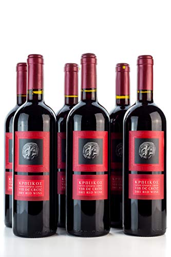 6x 750ml Vin de Crete Rotwein trocken 12% Michalakis kretischer roter Wein griechischer Tafelwein im 6er Set + 2x 10ml Olivenöl zum testen 6x 750ml Vin de Crete Rotwein trocken 12% Michalakis kretischer roter Wein griechischer Tafelwein im 6er Set + 2x 10ml Olivenöl zum testen von Michalakis