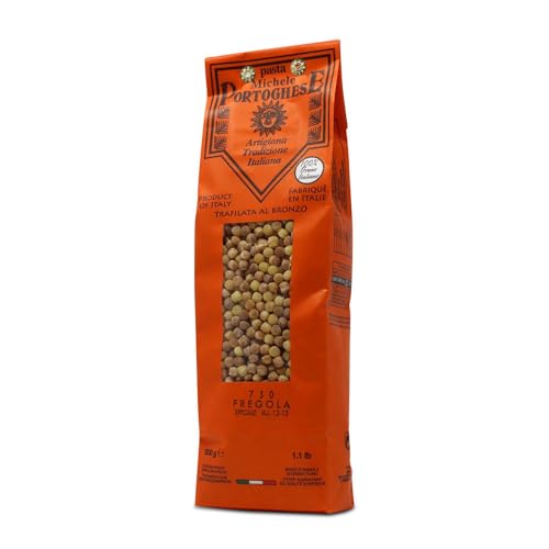 Michele Portoghese Fregola Nudeln, Fregula Pasta, Toastata, Hartweizengriess, Bronze Verfahren, Toastada (500 g (1er Pack)) von Michele Portoghese