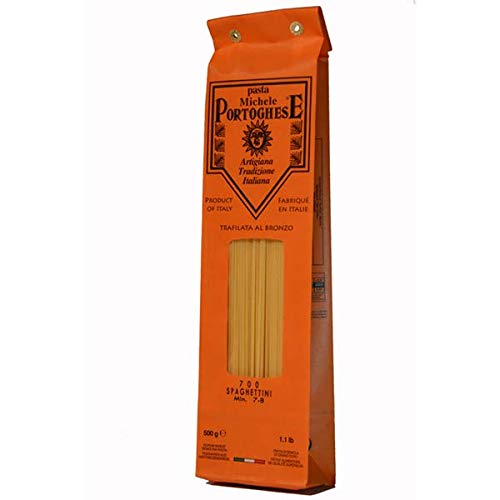 Michele Portoghese Spaghettini Nudeln, Pasta, aus Italien, Hartweizengriess, langsame Trocknung 500 g von Michele Portoghese