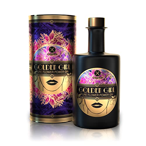 Michi Palma | Golden Girl Gin (1 x 0.5 l) | Pure Flower Power Gin mit edler Geschenkverpackung | Goldene Gin-Geschenkidee von Michi Palma