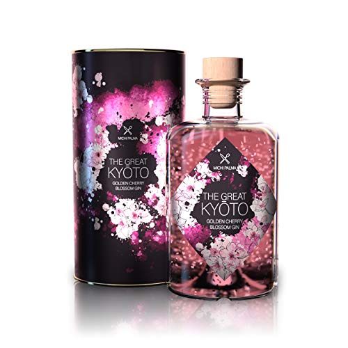 Michi Palma | The Great Kyōto Golden-Cherry-Blossom (1 x 0.5 l) | Premium Spirituose auf Gin-Basis | Mit 23 Karat reinem Blattgold und edler Geschenkverpackung | Goldene Gin-Geschenkidee von Michi Palma