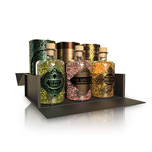Michi Palma | The Great Trio, Classic Geschenkset auf Gin-Basis (3 x 0.5 l) | Verpackt in einer hochwertigen schwarzen Magnetbox | Goldene Gin-Geschenkidee | Premium Spirituose von Michi Palma