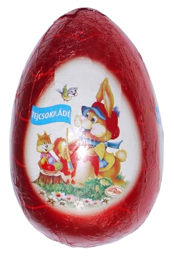 Große rote Milchschokoladeneier 200 g Ostereier (Glutenfrei) von Microse