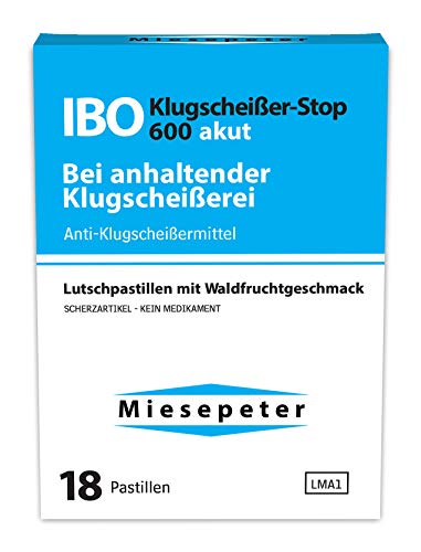 Miesepeter Bonbons - IBO Klugscheißer-Stop 600 akut - Lustige Geschenke von Miesepeter