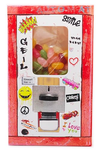 Retro Kaugummiautomaten-Schachtel - Süßigkeiten Box mit nostalgie Süßigkeiten von früher | Retro Süßigkeiten aus der Kindheit | Retro Geschenk - Weihnachten, Geburtstag (Classic, Jelly Beans) von Miesepeter