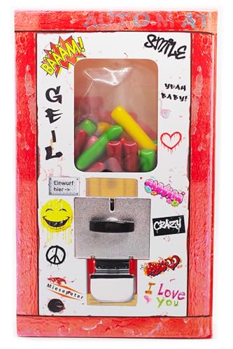 Retro Kaugummiautomaten-Schachtel - Süßigkeiten Box mit nostalgie Süßigkeiten von früher | Retro Süßigkeiten aus der Kindheit | Retro Geschenk - Weihnachten, Geburtstag (Classic 200g, Kaubonbons) von Miesepeter