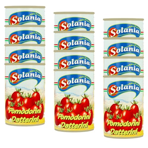 Solania Datterini Tomaten in der Dose, 12x400g. 100% Italien. Vorteilspackung von MIGASE