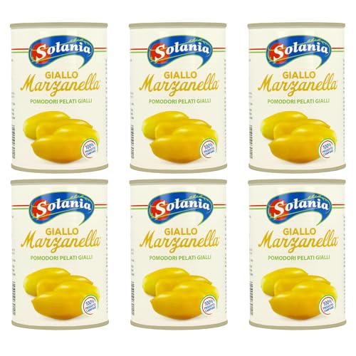 Solania Giallo (gelbe) Marzanella Tomaten in der Dose, 6x400g. 100% Italien. von MIGASE