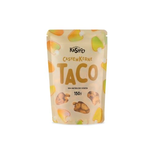 Mighty Kashoo® Cashewkerne Tacostyle – Würzige Cashews geröstet mit Chili & Paprika – Knuspriger Protein-Snack (1er Pack, Taco) von Mighty Kashoo