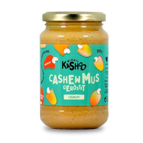 Mighty Kashoo - Geröstet crunchy, Nachhaltiges Cashewmus aus Westafrikanischen Nüssen, 350g im Glas - Natürlich, vegan und reich an Nährstoffen Mighty Kashoo - Geröstet crunchy, Nachhaltiges Cashewmus aus Westafrikanischen Nüssen, 350g im Glas - Natürlich, vegan und reich an Nährstoffen von Mighty Kashoo
