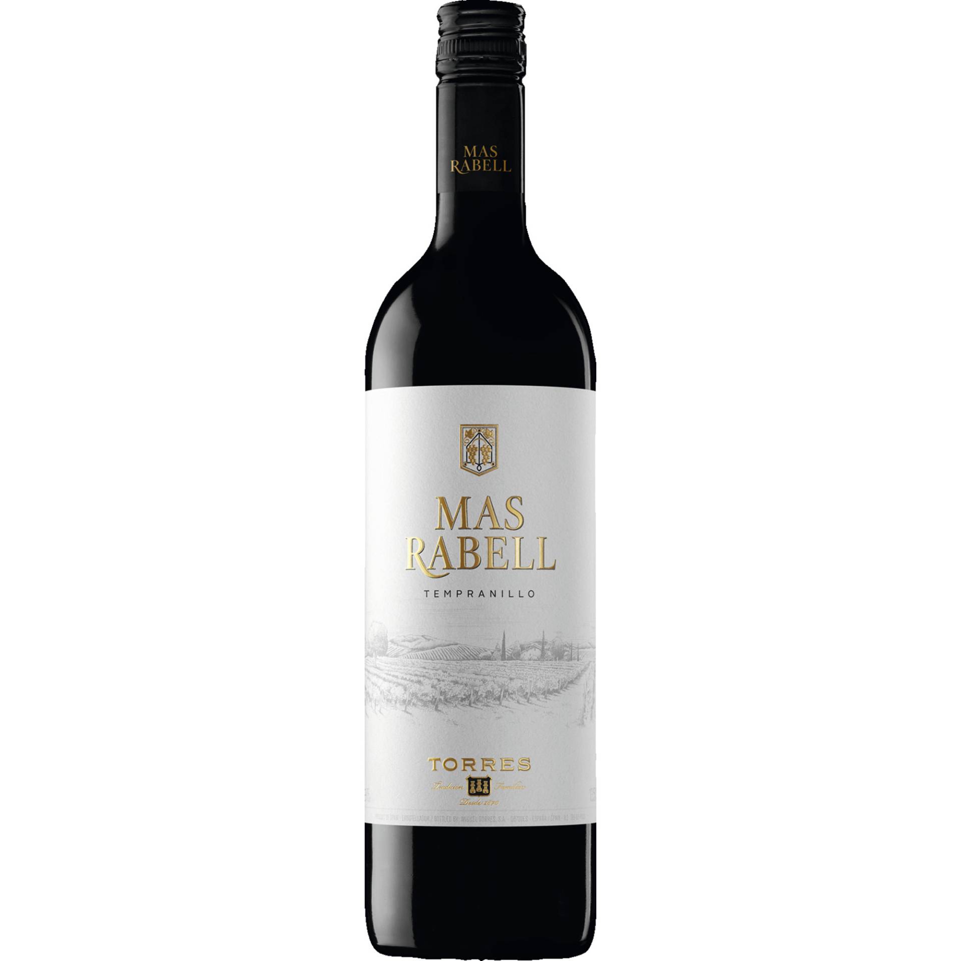 Mas Rabell Tempranillo, Vino de España, Vino de Espana, 2021, Rotwein Mas Rabell Tempranillo, Vino de España, Vino de Espana, 2021, Rotwein von Miguel Torres, S.A. 08720 Vilafranca del Penedès, Spanien – R.E: 796-B3 Pacs