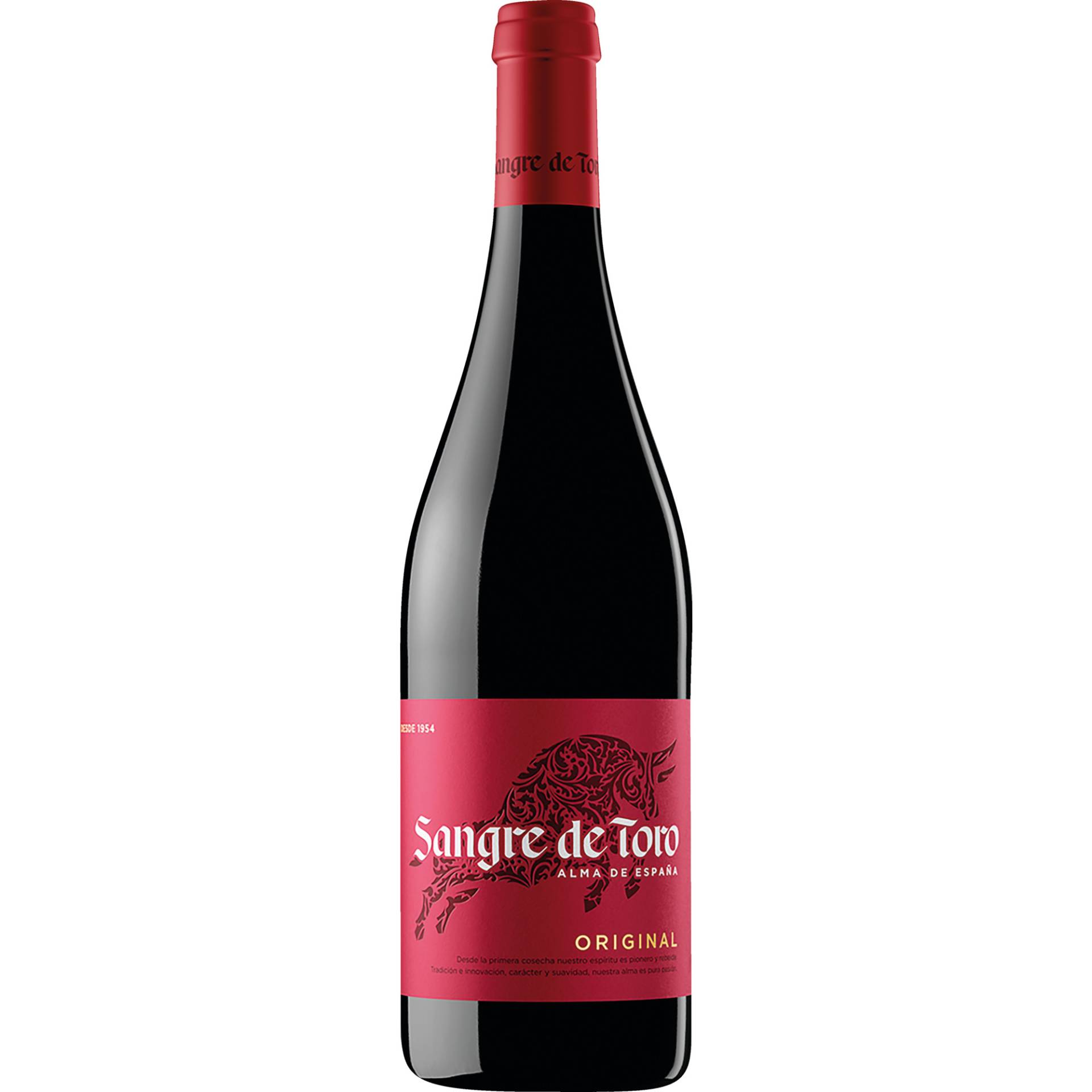 Sangre de Toro Original, Vino de España, Katalonien, 2021, Rotwein von Miguel Torres S.A., 08720 Vilafranca del Penedes, Spanien