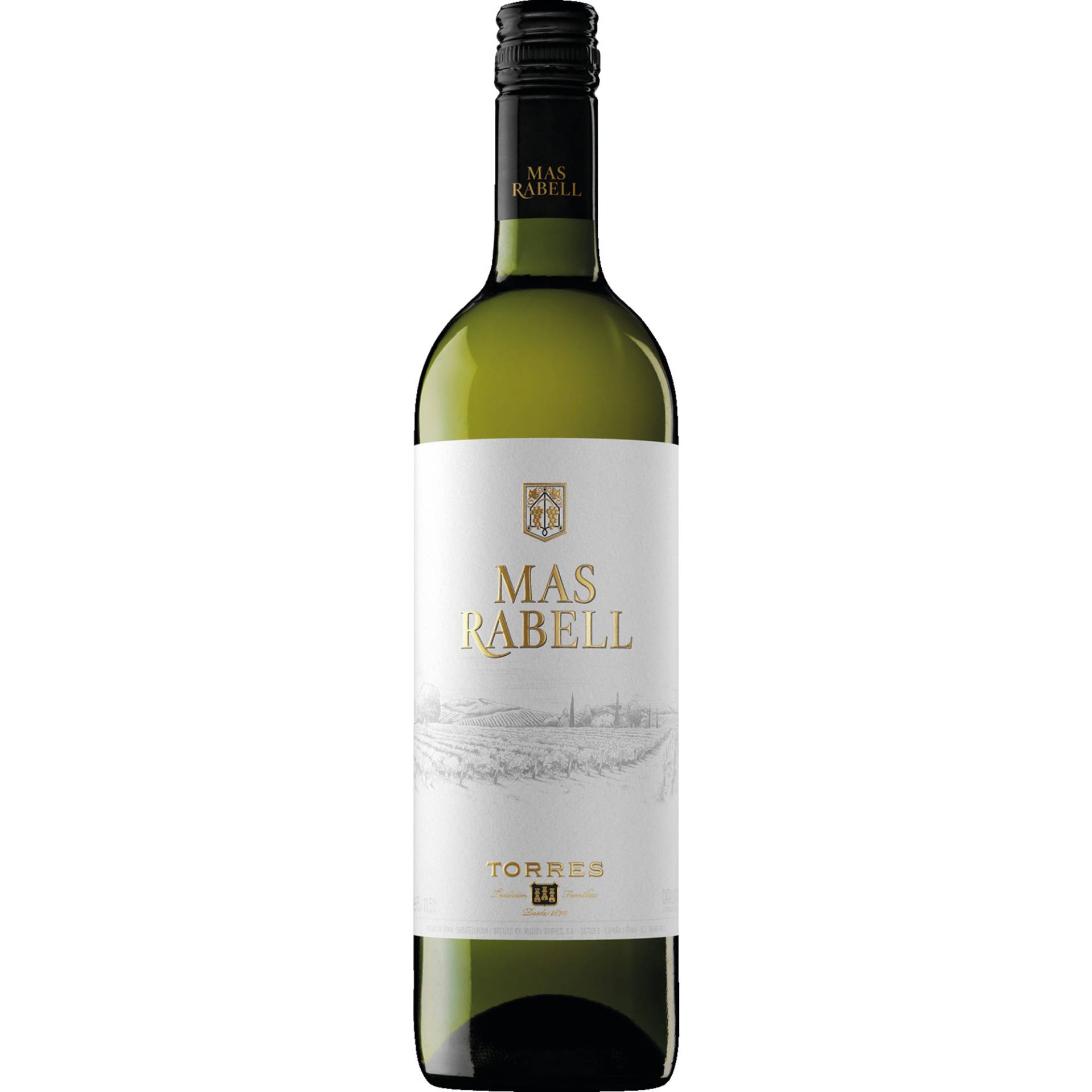 Mas Rabell Blanco, Vino de España, Katalonien, 2023, Weißwein von Miguel Torres S.A.,08720,Vilafranca del Penedes,Spanien