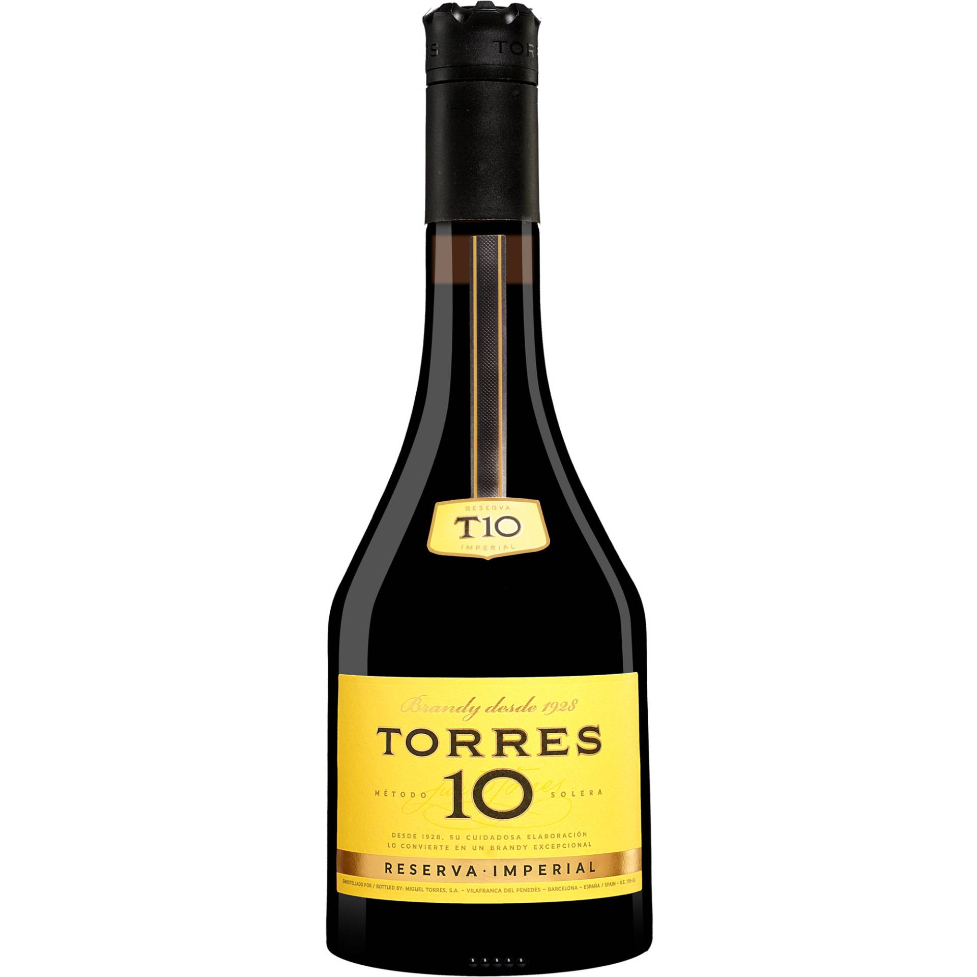 Brandy Torres 10 »Imperial Brandy« Gran Reserva - 0,7L.  0.7L 38% Vol. Brandy aus Spanien von Familia Torres