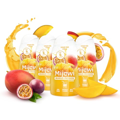 Mijuwi - Sirup zuckerfrei & kalorienfrei 4x Mango Passion - Getränkesirup für Wasser & mehr im praktischen 48ml Squeeze-Fläschchen – Fruchtiger Geschmack – Klein & handlich für bis zu 6-L Getränke Mijuwi - Sirup zuckerfrei & kalorienfrei 4x Mango Passion - Getränkesirup für Wasser & mehr im praktischen 48ml Squeeze-Fläschchen – Fruchtiger Geschmack – Klein & handlich für bis zu 6-L Getränke von Mijuwi