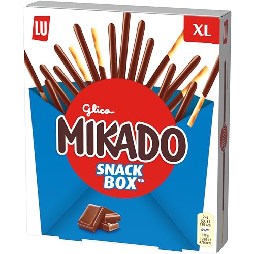 MILKA LU Mikado Milchschokolade Snack Box XL, Sticks mit Schokolade von Mikado