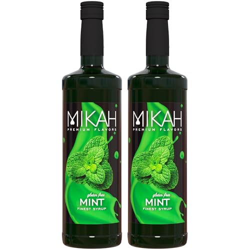 Mikah - Premium Flavors - Minze (Minze) x2 | Sirup für Getränke und Desserts | Professionelle Verwendung | 2 Flaschen à 1 Liter (2 x 1000 ml) von Mikah