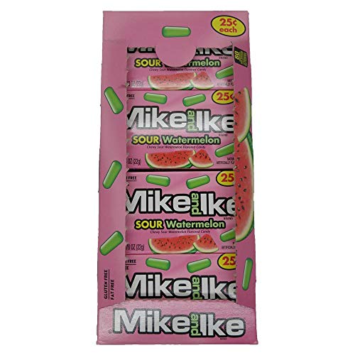 Mike and Ike Saure Wassermelone Kaubonbons – 24 Stück 22 g Box von Mike & Ike