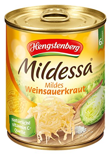 Mildessa Hengstenberg mildes Weinsauerkraut 6 Portionen, 12er Pack (12 x 810 g Dose) von MILDESSA