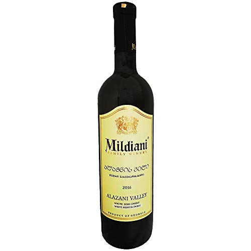 Mildiani Weißwein Alazani Valley 0,75L georgischer Wein lieblich Rkatsiteli von Mildiani