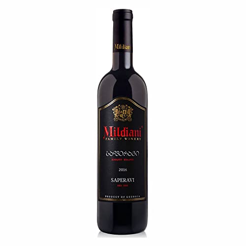 trockener Rotwein Saperavi 0,75L georgischer Wein trocken von Mildiani
