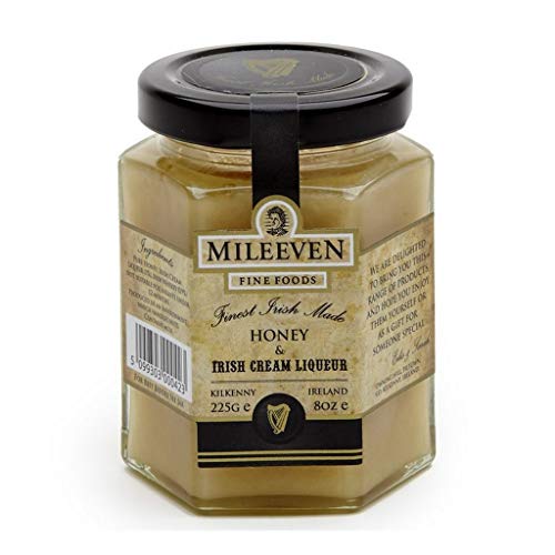 Mileeven Honey - 100% reiner und natürlicher Bienenhonig aus Irland mit Irish Cream Likör, 225g, vielfach ausgezeichnet u.a. mit dem Great Taste Award, den Irish Food Awards und dem Gulfood Award von Mileeven