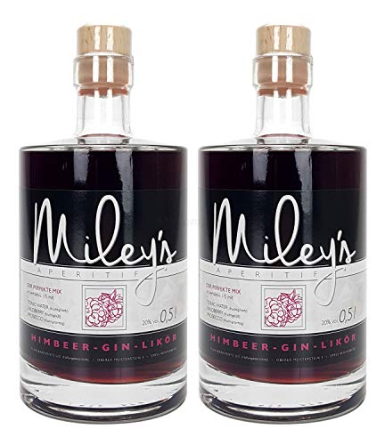 Mileys Himbeer Wild Berry Himbeer-Gin-Likör Set - 2x 0,5l = 1l (20% Vol) von Mileys-Mileys