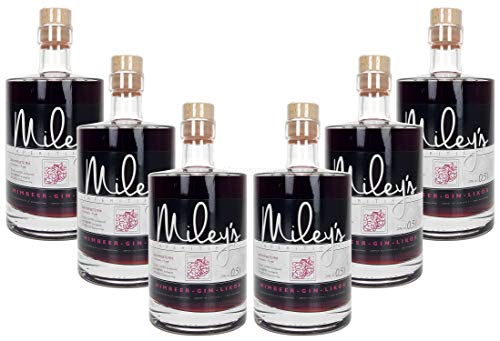 Mileys Himbeer Wild Berry Himbeer-Gin-Likör Set - 6x 0,5l = 3l (20% Vol) von Mileys-Mileys