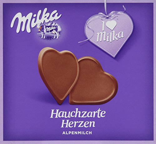 Milka, I love Milka, Hauchzarte Herzen, Alpenmilch Schokolade, 130 g von Milka