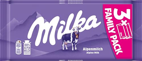Milka Alpenmilch Schokolade, zartschmelzende Textur, Tafelschokolade, 3x90g Multipack Milka Alpenmilch Schokolade, zartschmelzende Textur, Tafelschokolade, 3x90g Multipack von Milka