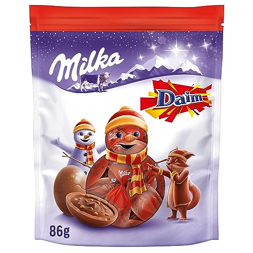 Milka Bonbons Daim 1 x 86g I Weihnachtsschokolade Einzelpackung I Adventskalender Schokolade I Süßigkeiten zu Weihnachten aus 100% Alpenmilch Schokolade Milka Bonbons Daim 1 x 86g I Weihnachtsschokolade Einzelpackung I Adventskalender Schokolade I Süßigkeiten zu Weihnachten aus 100% Alpenmilch Schokolade von Milka
