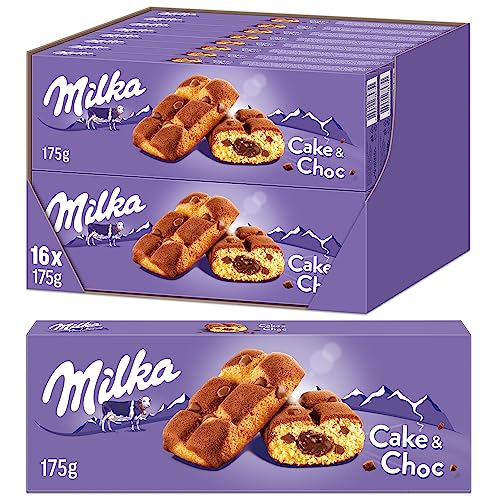 Milka Cake & Choc 16 x 175 g – Alpenmilch Mini Küchlein – Einzeln verpackt von Milka