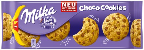 Milka ChocoCookies, Weizenkekse mit Milka-Schokostückchen - 168gr von Milka