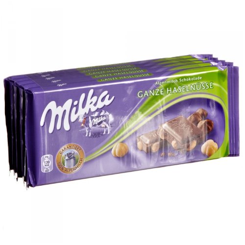 Milka Ganze Haselnüsse - Schokolade 5x100g von Milka