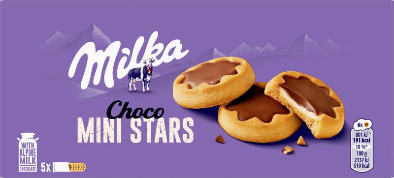 Milka Kekse Choco Minis Stars Milka Kekse Choco Minis Stars von Milka