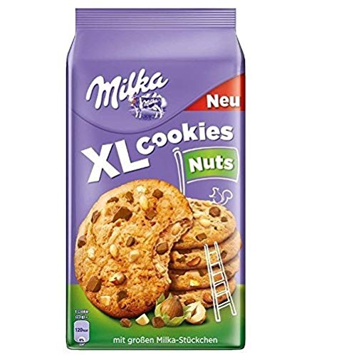 Milka Kekse XL Nuts mit Schokolade und Haselnusstropfen 180g cookies von Milka