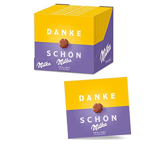 Milka Kleines Dankeschön 10 x 110g, Pralinen aus Milchcrème umhüllt von Alpenmilch von Milka