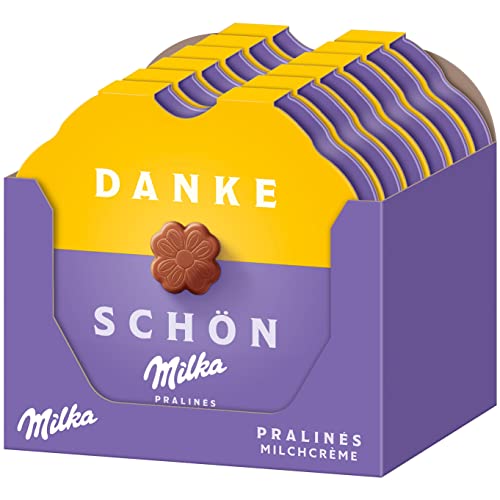 Milka Kleines Dankeschön Pralinen 12 x 44g, Feine Pralinés aus Milchcrème umhüllt von Alpenmilch Schokolade von Milka