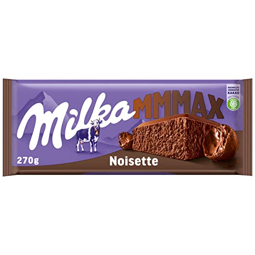 Milka Noisette 1 x 270g I Großtafel I Alpenmilch-Schokolade I mit cremiger Haselnuss-Füllung I Milka Nuss-Schokolade aus 100% Alpenmilch I Tafelschokolade Milka Noisette 1 x 270g I Großtafel I Alpenmilch-Schokolade I mit cremiger Haselnuss-Füllung I Milka Nuss-Schokolade aus 100% Alpenmilch I Tafelschokolade von Milka