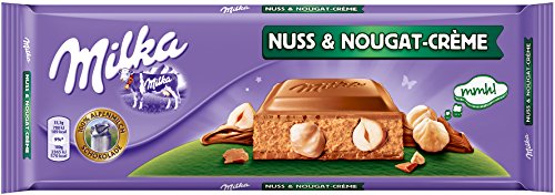Milka Nuss-Nougat-Creme, Tafelschokolade, 300g, 4er Pack (4x 300 g) von Milka