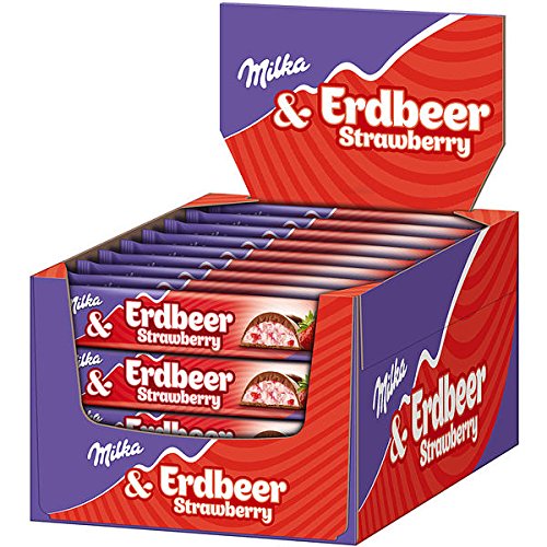 Milka Riegel Erdbeer, 36 Pack, 36 x 36.5g Riegel von Milka
